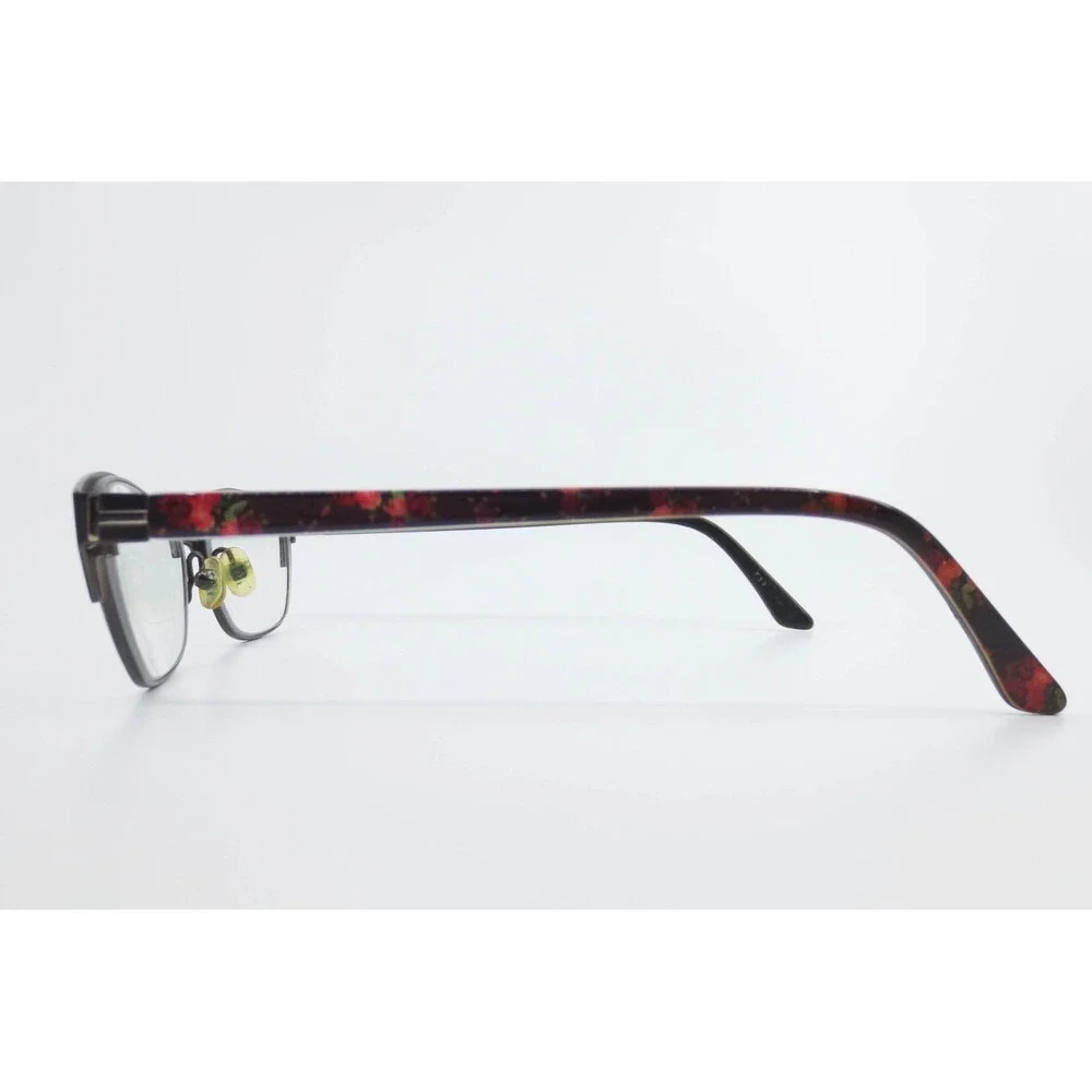 Ted Baker B240 GRY Eyeglasses Grey Floral Cat Eye Semi Rimless Frame 51-15-135